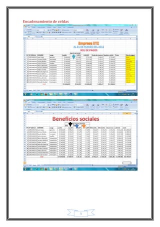 Encadenamiento de celdas




                           5
 