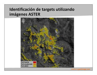 www.rs-geoimage.com
Identificación de targets utilizando
imágenes ASTER
 