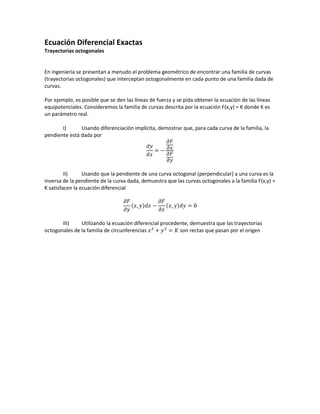 Aplicaciones a las ED primer orden