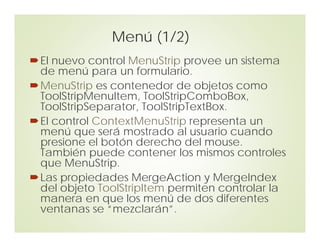 Toolstriptextbox Aplicaciones de escritorio con c# | PDF