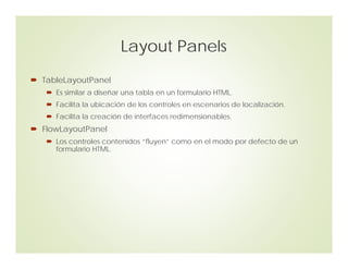 Tablelayoutpanel Sample C Aplicaciones de escritorio con c# | PDF