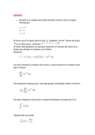 Aplicaciones de la integral definida. javier david