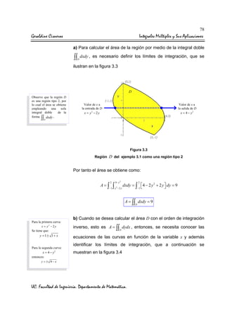 Geraldine Cisneros Integrales Múltiples y Sus Aplicaciones
UC. Facultad de Ingeniería. Departamento de Matemática.
78
a) P...