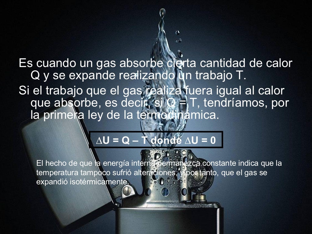 Aplicaciones De La Primera Ley De La Termodinamica