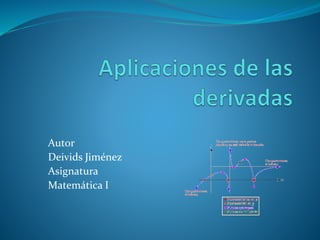 Autor
Deivids Jiménez
Asignatura
Matemática I
 