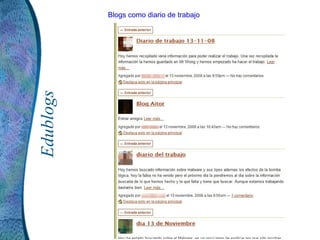 Blogs como diario de trabajo Edublogs