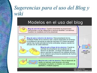 Sugerencias para el uso del Blog y wiki