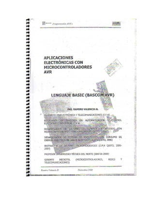 Aplicaciones electronicas con microcontroladores bascom | PDF
