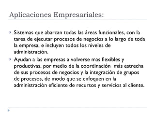 Aplicaciones Empresariales: ,[object Object],[object Object]