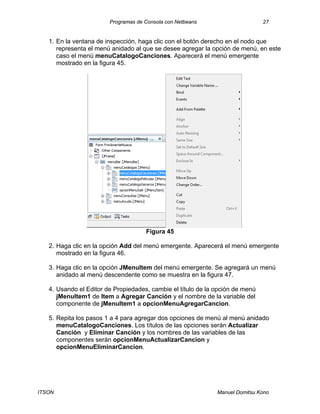 Aplicaciones en java con interfaz gra╠бfica de usuario con net beans | PDF