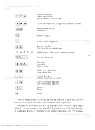 Priegue, María Cristina. Aplicaciones web 2.0: blogs. Argentina: Eduvim - Editorial Universitaria Villa María, 2010. ProQuest ebrary. Web. 14 May 2015.
Copyright © 2010. Eduvim - Editorial Universitaria Villa María. All rights reserved.
 