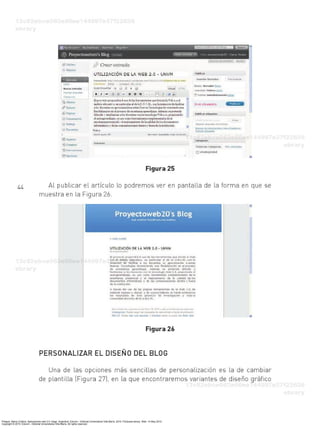 Priegue, María Cristina. Aplicaciones web 2.0: blogs. Argentina: Eduvim - Editorial Universitaria Villa María, 2010. ProQuest ebrary. Web. 14 May 2015.
Copyright © 2010. Eduvim - Editorial Universitaria Villa María. All rights reserved.
 