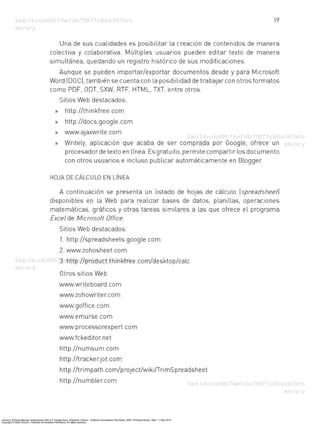 Caivano, Romina Marcela. Aplicaciones Web 2.0: Google Docs. Argentina: Eduvim - Editorial Universitaria Villa María, 2009. ProQuest ebrary. Web. 11 May 2015.
Copyright © 2009. Eduvim - Editorial Universitaria Villa María. All rights reserved.
 