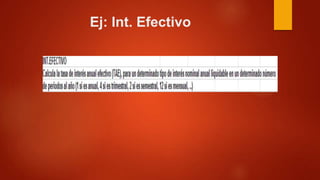 Ej: Int. Efectivo

 
