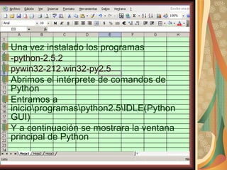 PYTHON CON EXCEL | PPT