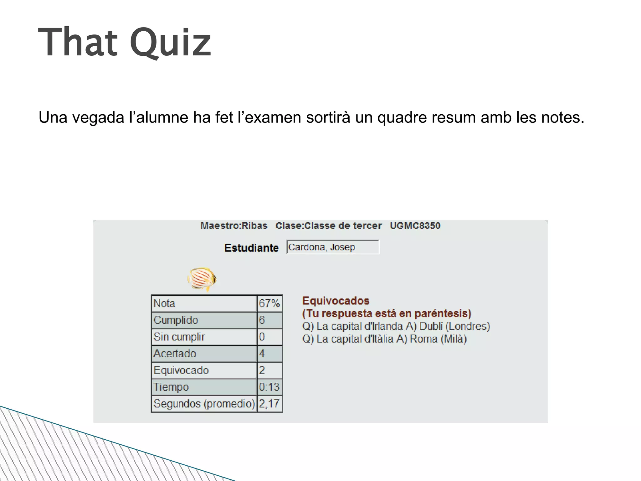 That Quiz – Registrar-se -Per regitrar-se s’ha d’anar a la pàgina de That Quiz (www.thatquiz.org/es) i registrar-se.