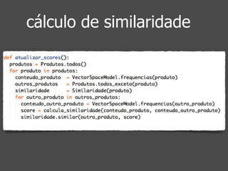 cálculo de similaridade 
 