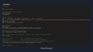 install.sh
Fonte: Do autor
 