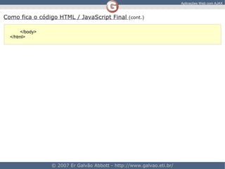 Aplicacoes Web Com AJAX