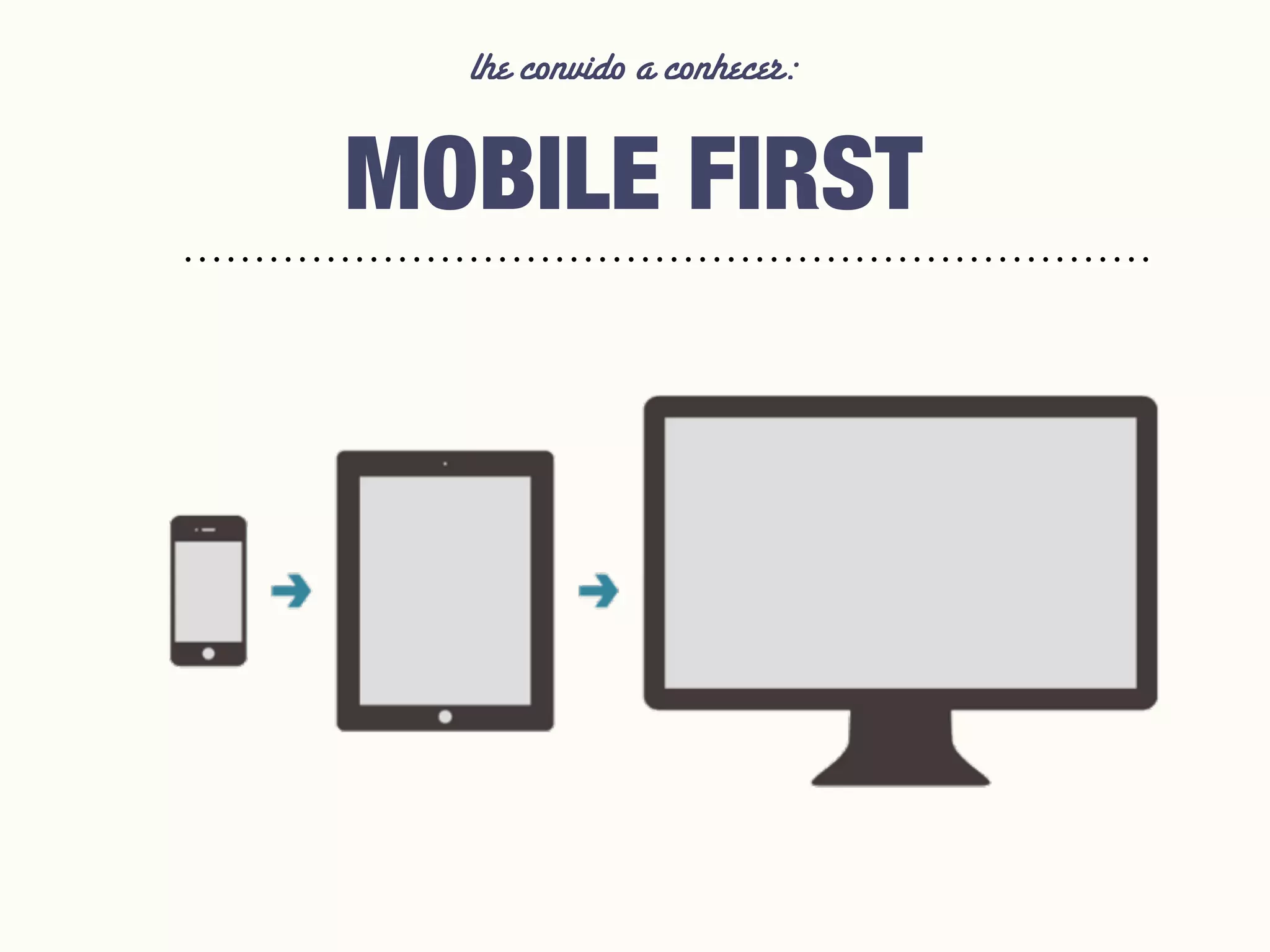 lhe convido a conhecer:
MOBILE FIRST
 