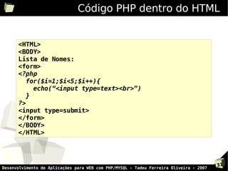 Programção PHP