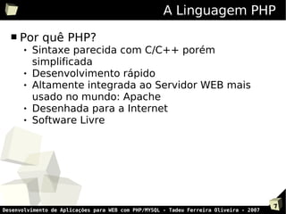 Programção PHP