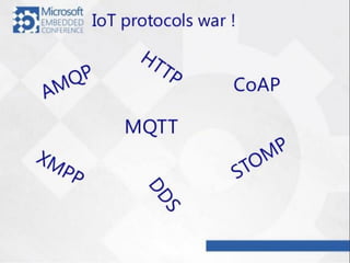 Tecnologias
Intel Edison
Iniciativa da Intel para IoT
Atom 2 cores – 500 MHz, 1GB RAM, 4GB
Flash
WiFi e Bluetooth 4.0
+ Quark - RealTime
 