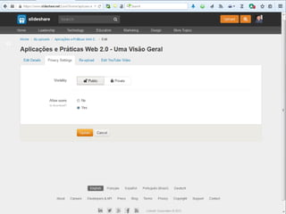 Lino OliveiraAplicações e Práticas Web 2.0 na Biblioteca Escolar - PGGBE
41
 