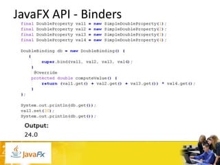 JavaFX API - Binders

 