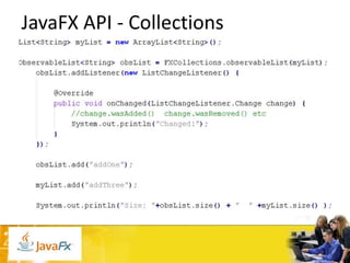 JavaFX API - Collections

 
