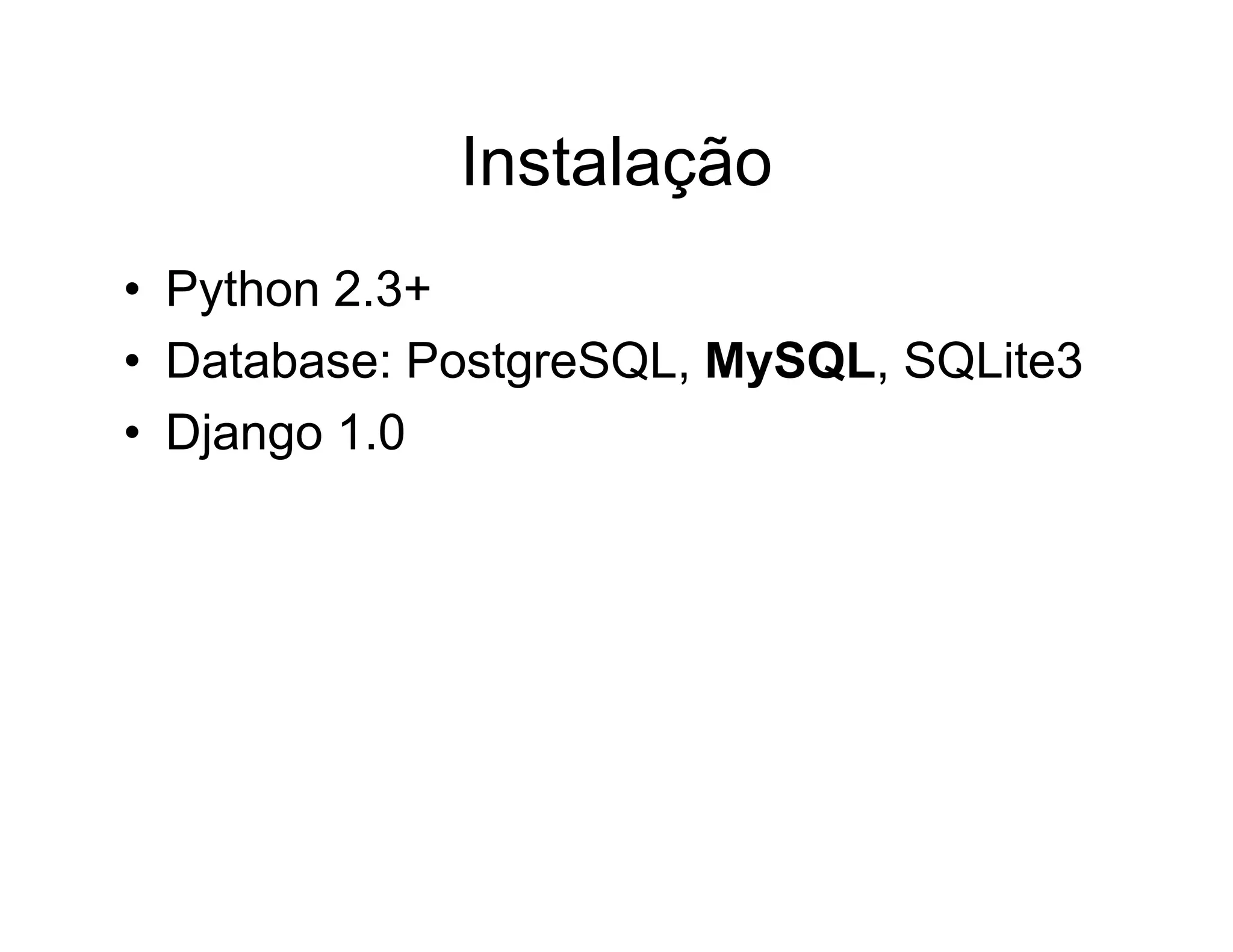 Aplicações rápidas para a Web com Django