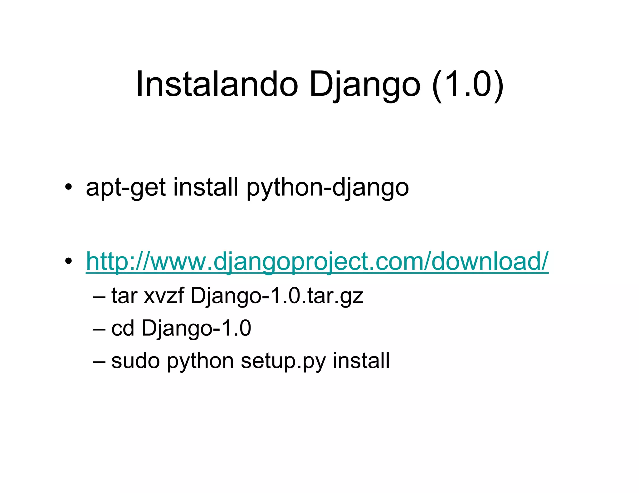 Aplicações rápidas para a Web com Django