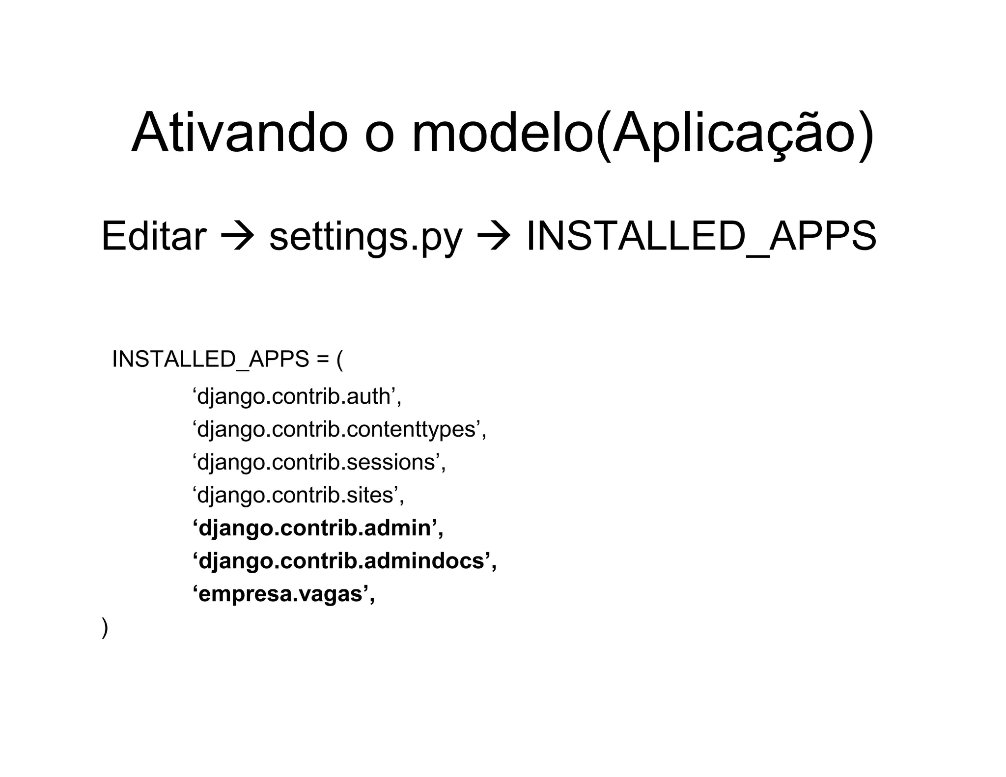Aplicações rápidas para a Web com Django