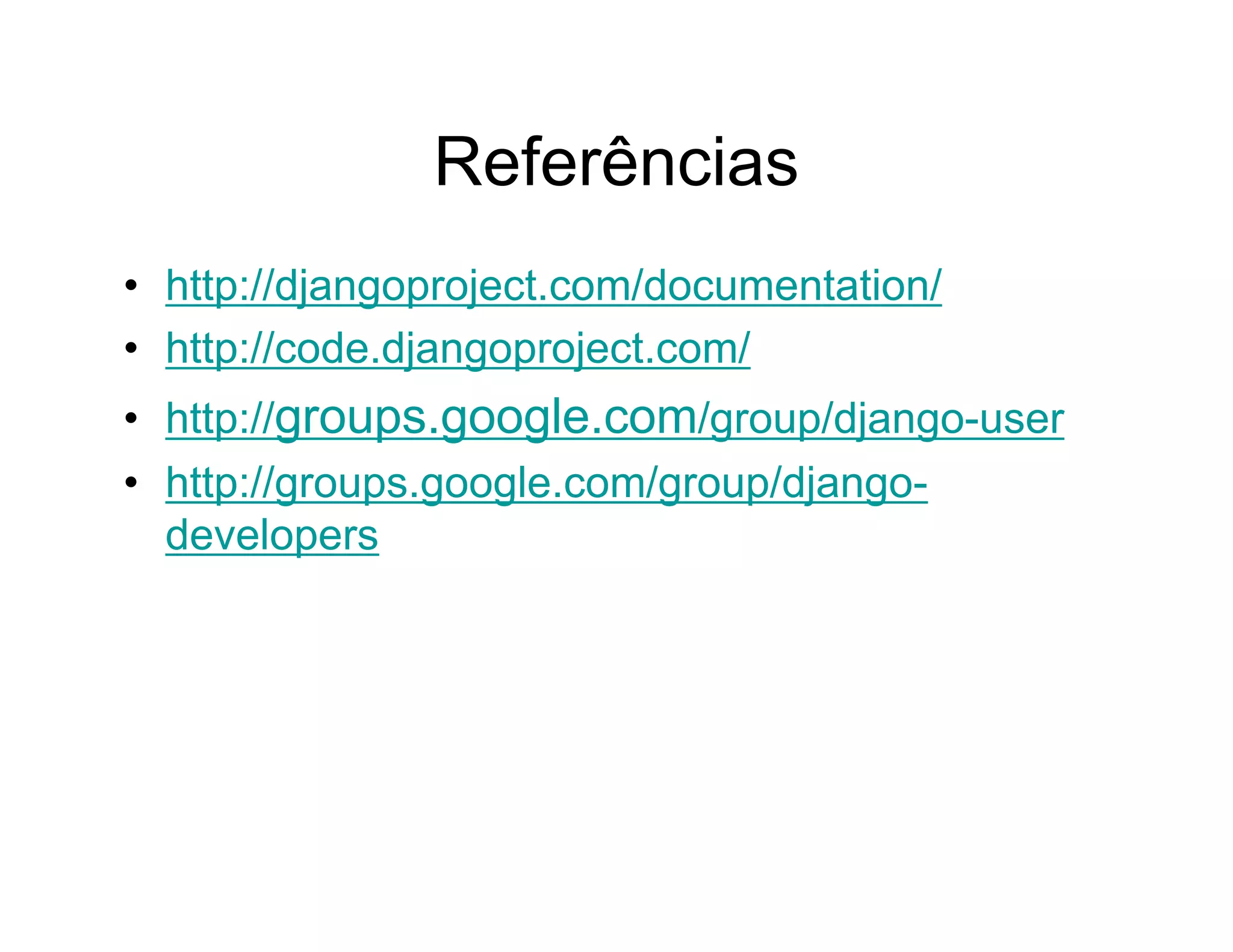 Aplicações rápidas para a Web com Django