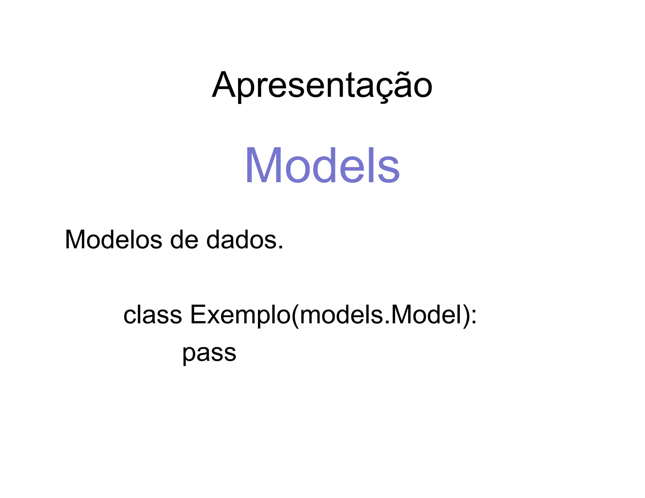 Aplicações rápidas para a Web com Django