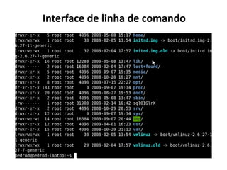 Interface de linha de comando
 