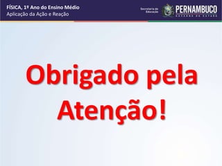 FÍSICA, 1º Ano do Ensino Médio
Aplicação da Ação e Reação
Obrigado pela
Atenção!
 