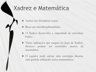 Livro Xadrez e Matemática