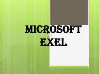 Microsoft
   EXEL
 