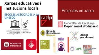 Xarxes educatives i
institucions locals
ESCOLES ASSOCIADES A LA
UNESCO
 