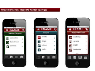 Finanças Pessoais, Modo Off-Reader e Serviços
 