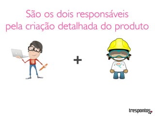 São os dois responsáveis
pela criação detalhada do produto
+
 