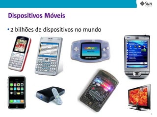 Dispositivos Móveis
2 bilhões de dispositivos no mundo




                                     3
 