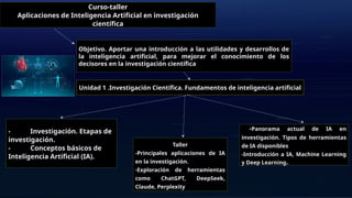 uso de la Inteligencia artificial en investigación | PPTX