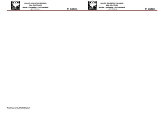 5º GRADO 5º GRADO
Profesora:OLGA CUELLAR
GRUPO EDUCATIVO PRIVADO
SAN IDELFONSO
INICIAL – PRIMARIA – SECUNDARIA
LA VICTORIA
GRUPO EDUCATIVO PRIVADO
SAN IDELFONSO
INICIAL – PRIMARIA – SECUNDARIA
LA VICTORIA