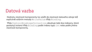 ž ž
ě WriteValue ř Binding
ř ControlBindingsCollection
ř Binding int
 