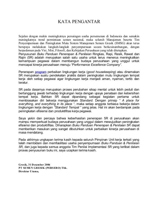 Aplikasi 5R dan tahap-tahapnya