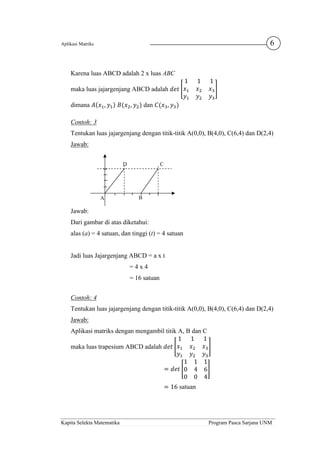 Aplikasi determinan dalam geometri