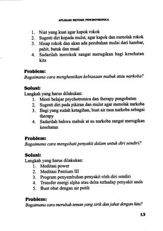 Aplikasi energi kesadaran
