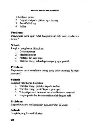 Aplikasi energi kesadaran
